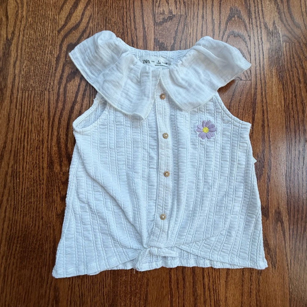 NWOT Zara Ruffled Tank Top Sz 5